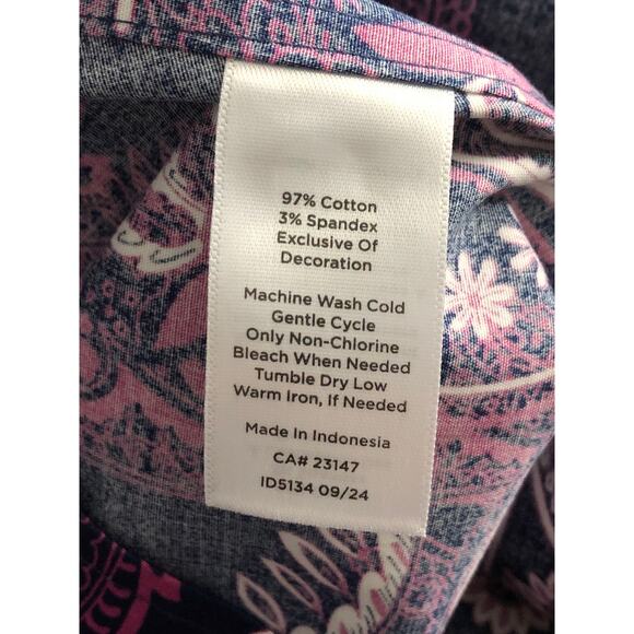 Talbots Women's Size 12 Non-Iron Perfect Shirt Overlaying Paisley - Picture 5 of 5